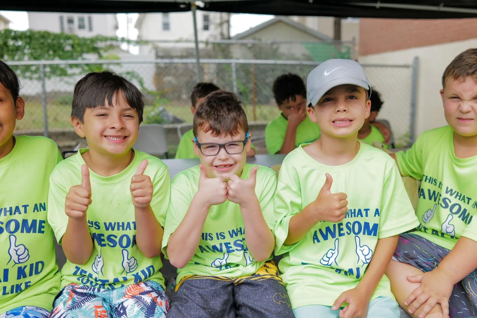 ZENTAI Summer Camp boys thumbs up