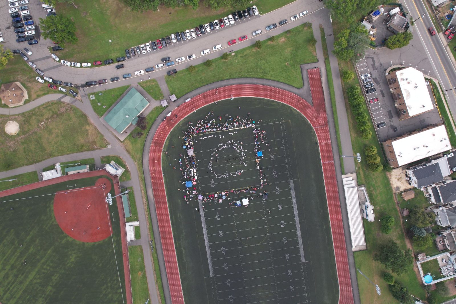 Aerial view of the stadium during a ZENTAI event at the ZENTAI Mega Belt Promotion in New Jersey
