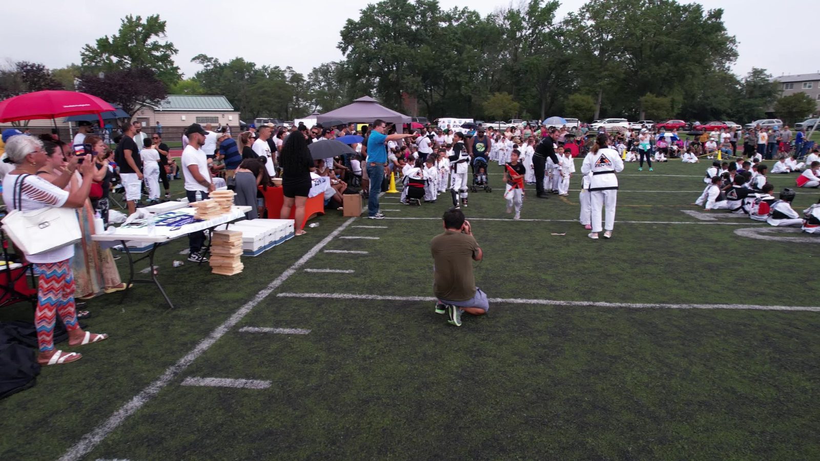 Families and students gathered at the event at the ZENTAI Mega Belt Promotion in New Jersey