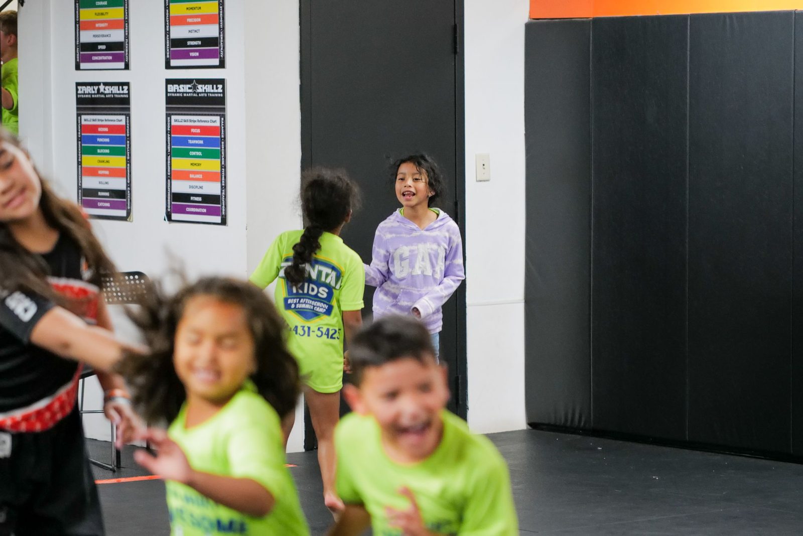 Campers walking together at ZENTAI summer camp in New Jersey